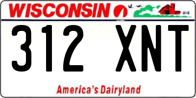 WI license plate 312XNT