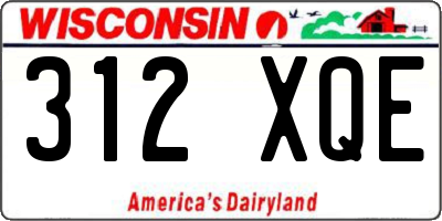 WI license plate 312XQE