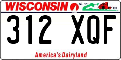 WI license plate 312XQF