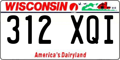 WI license plate 312XQI