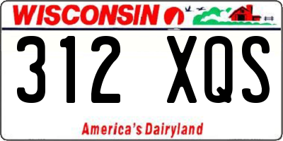 WI license plate 312XQS
