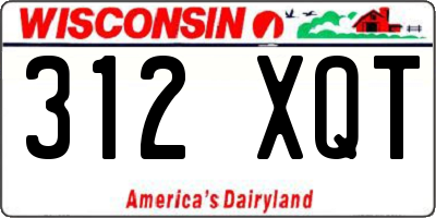 WI license plate 312XQT
