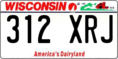 WI license plate 312XRJ