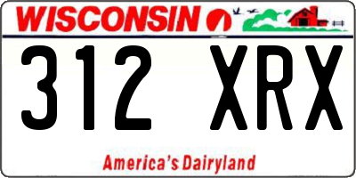 WI license plate 312XRX
