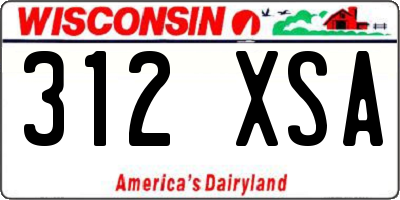 WI license plate 312XSA