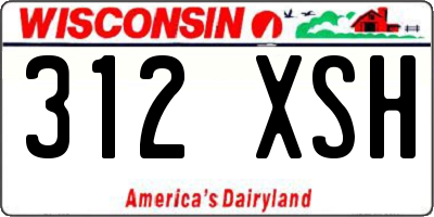 WI license plate 312XSH