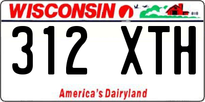 WI license plate 312XTH