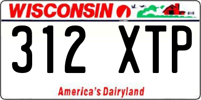 WI license plate 312XTP