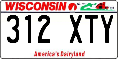 WI license plate 312XTY
