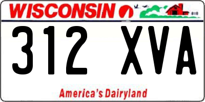WI license plate 312XVA