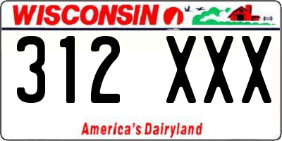 WI license plate 312XXX