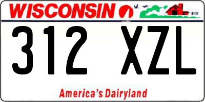 WI license plate 312XZL