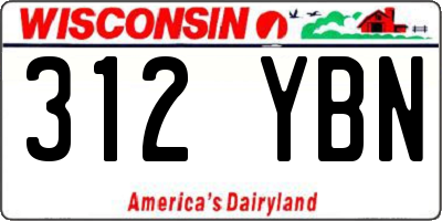 WI license plate 312YBN