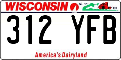 WI license plate 312YFB