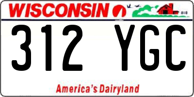 WI license plate 312YGC