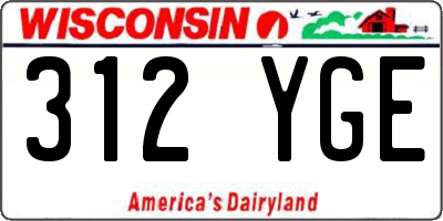 WI license plate 312YGE