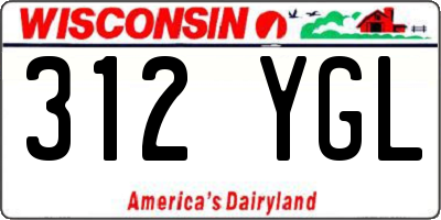 WI license plate 312YGL