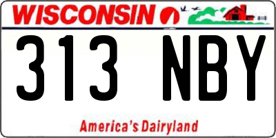 WI license plate 313NBY