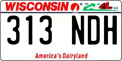 WI license plate 313NDH