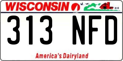 WI license plate 313NFD