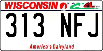 WI license plate 313NFJ