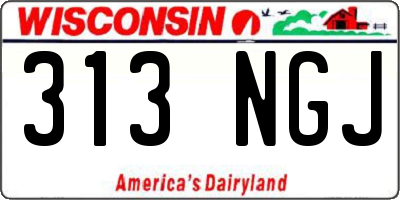 WI license plate 313NGJ