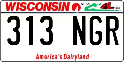 WI license plate 313NGR
