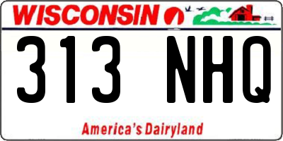 WI license plate 313NHQ