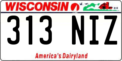 WI license plate 313NIZ