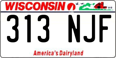 WI license plate 313NJF