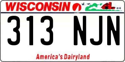 WI license plate 313NJN