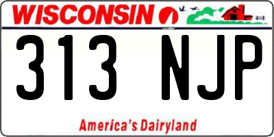 WI license plate 313NJP