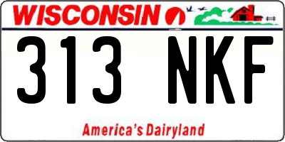WI license plate 313NKF