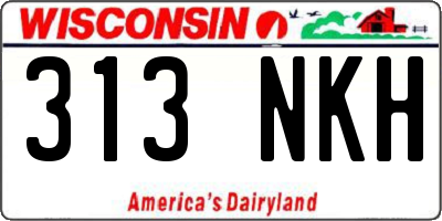 WI license plate 313NKH