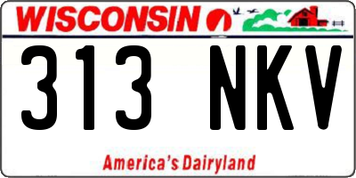 WI license plate 313NKV