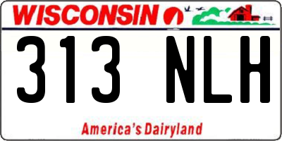 WI license plate 313NLH