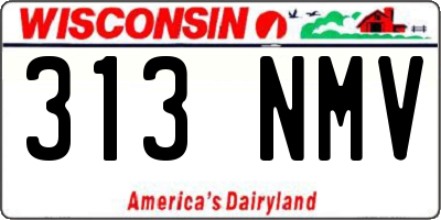 WI license plate 313NMV