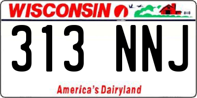 WI license plate 313NNJ