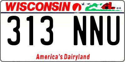 WI license plate 313NNU