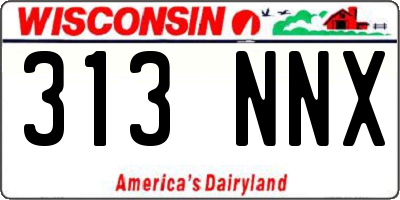 WI license plate 313NNX