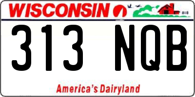 WI license plate 313NQB