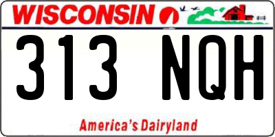 WI license plate 313NQH