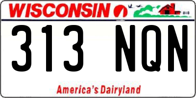 WI license plate 313NQN