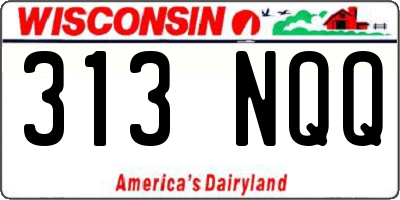 WI license plate 313NQQ