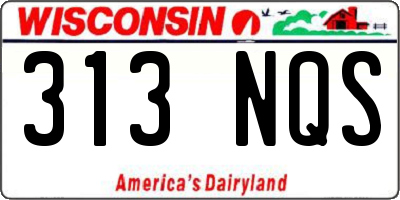 WI license plate 313NQS