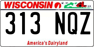 WI license plate 313NQZ