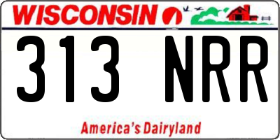WI license plate 313NRR