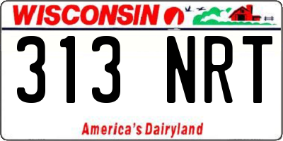 WI license plate 313NRT