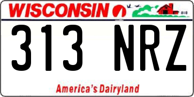 WI license plate 313NRZ