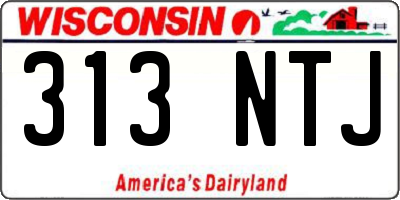 WI license plate 313NTJ